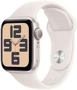 Apple Watch SE [GPS 40mm] Starlight Aluminium Case with Starlight Sport Band - M/L [2024]