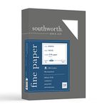 Southworth 100% Cotton Business Paper, 8.5ââ‚¬Â x 11", 32 lb/120 GSM, Wove Finish, White, 250 Sheets - Packaging May Vary (JD18C)