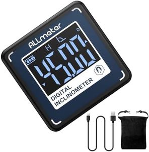 ALLmeter Digital Rechargeable Level Box Protractor Angle Finder Level Gauge Inclinometer Magnetic Base Backlight,VA Display,Type-C Charging,IP54 for Woodworking Building Saw Blade,Construction