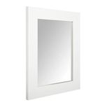 Amazon Basics Rectangular Wall Mirror 16" x 20" - Wide Trim, White