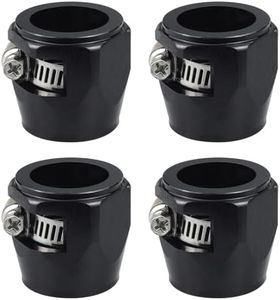 VehiMata AN6 Hose Clamp, 4PCS 6AN Hose Finisher Clamp for Stainless or Nylon Braided Hoses, Rubber Hoses End