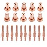 KEMAO 10Pcs 9-8215 Plasma Cutter Electrode & 10Pcs 9-8207 Plasma Cutter Nozzle Tips Fit for Thermal Dynamics SL60/SL100 Plasma Cutting Torch Consumables