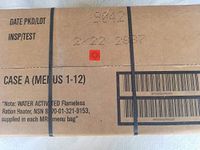 MRE Meals Ready to Eat Factory Sealed Case A Freshest dates avail 2022 inspect dates Meals 1-12