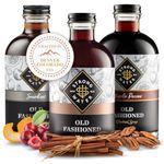 Strongwater Old Fashioned Craft Cocktail Mixer - Makes 96 Cocktails - Handcrafted Old Fashioned Syrup with Real Coffee, Maple, Pecans & More - Old Fashioned Gift Set, Just Mix with Bourbon or Whiskey