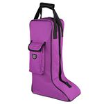 Harrison Howard Tall Boot Carry Bag Protect Rider Boots for Shows Competition Travel Long-lasting Boot Bag, Purple