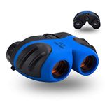 mom&myaboys Real Binoculars for Kids Ages 3+, Best Gifts and Toys for Boys or Girls (Blue)