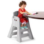 Simplay3 Big Kids Booster Seat High Chair, Lightweight Non-Slip Toddler Booster Chair for Dining Table and Kitchen