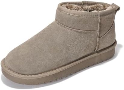 Project Cloud 100% Genuine Leather Ankle Boots for Women - Water Resistant with Memory Foam Insole Winter Boots for Women - Trending Shoes & Comfortable Women's Ankle Boots (Hippy_W, SAGESUEDE,7.5)