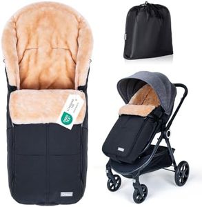 Orzbow Wool Warm Bunting Bag Universal,Suitable below 5 ℃,For Alaska,Stroller Sleeping Bag Cold Weather,Waterproof Toddler Footmuff (Black)