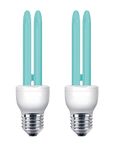 Premium Replacement Electric Fly Killers Bulbs Screw in E27 13 Watt Tubes Lamps Bug Zappers Lights for Eazyzap No-FLI Fliblade Mechline See Our Guide for Suitable Devices/Sizes Pack of 2 (E2713W2U)