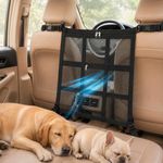 ZhiMengPet Dog Car Barrier, Universal Fit Mesh Pet Guard for Cars, SUVs, and Trucks, Multi-Functional Storage Net, Professional Vehicle Safety Divider for Pets