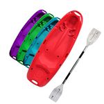 Riber Junior Sit On Top Kayak Starter Pack - Ideal for Children/Kids/Holidays - Multiple Colours (Red)