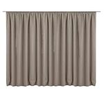 JEMIDI Curtain for Window - Blackout Curtains with Ruffle Tape for Curtain Rail Track Bedroom Living Room Windows Various Sizes