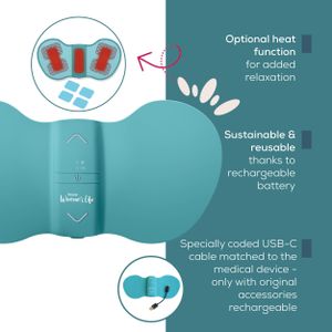 Beurer EM55 Menstrual Relax+ TENS & Heat Pad – Natural Period Pain Relief, Rechargeable