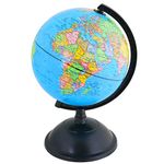 EXERZ 20cm World Globe - Geographic Globe Political Map in English - Self Assembled