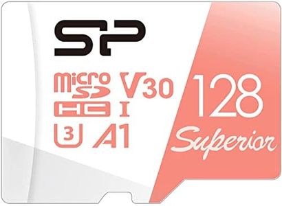 Silicon Power 128GB microSDXC UHS-I Micro SD Card with Adapter, Up to 100MB/s Read & 80MB/s Write, C10 U3 V30 A1 4K UHD Video, High Speed microSD Memory Card, Superior A1 Series