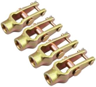 4 Pack Slack Adjuster Clevis Double Pinned Straight Pin Kit, 5/8"-18 Threaded, Fit for Meritor R810019 Haldex CQ36541 Euclid E11430 Freightliner A6809960540 Heavy Duty Air Brake Clevis Linkage
