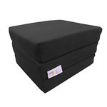 MyLayabout Adult Z Bed Memory Foam Fold out/Chairbed/Mattress | 10 Colour | Single (Black)