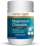 Herbs of Gold Magnesium Chewable 60 Tablets Raspberry