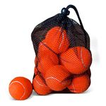 Tennis Balls, Magicorange12 Pack Advanced Training Tennis Balls Practice Balls, Pet Dog Playing Balls, Come with Mesh Bag for Easy Transport, Beginner Training Ball (Orange)