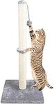 Dimaka 86 cm Tall Ultimate Cat Scratching Post, Claw Scratcher with Sisal Rope and Covered with Soft Smooth Plush, Vertical Scratch [Full Stretch], Modern Stable Design for Cats(Grey V2)…