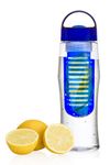 Vinsani® Fruit Fuzer Water Bottle Fruit Infusion Infuser Aqua Hydration - Blue…