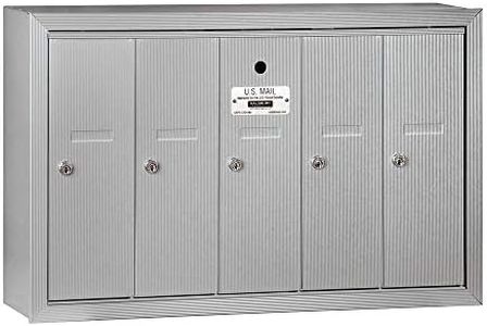 Vertical Mailbox, 5 Doors, Alum