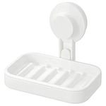 Ikea Tisken Recycled Abs Plastic Soap Dish with Suction Cup, White (Length: 14 Cm (5 ½") Width: 10 Cm (4") Max Load: 3 Kg (6 Lb 10 Oz))