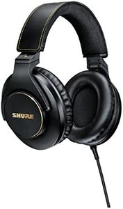 Shure SRH840A Over-Ear Wired Headphones for Critical Listening & Monitoring, Professional Headset, Tailored Frequency Response, Superior Detailed Sound, Adjustable & Collapsible Design - 2022 Version