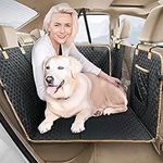 Lekespring Car Back Seat Extender for Dogs, Dog Car Seat Cover for Back Seat, Larger Dog Car Bed Cover with Strong Bottom, Dog Hammock for Car Truck SUV, Black