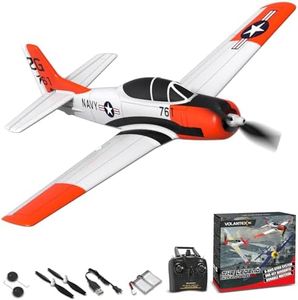VOLANTEXRC Remote Control Airplane for Beginners, 4CH T28 Trojan RC Warbird with Aileron, 2.4GHz Ready to Fly RC Plane with Xpilot Self-Righting Stabilizer & One-Key Aerobatic (761-9 RTF)