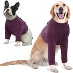 IDOMIK Dog Recovery Sleeve, Dog Surgery Recovery Suit Front Leg, Comfy Dog Joint Leg Sleeves After Surgery, Dog Elbow Braces Protector for Leg Injuries & Joint Pain,Dog Cone Collar Alternatives,Purple