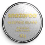 Snazaroo 1118766 Silver Make-Up (18 ml) -Metallic Face Paint, Perfect for Parties, Cosplay, Animals Events, Carnival, Halloween