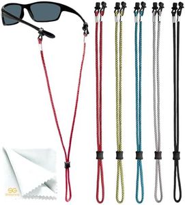 SIGONNA Eyeglasses String Holder Strap Cord - Eyeglass Chain for Men Women - Glasses Lanyard Holders Around Neck - Sports Eye Glass Straps Sunglass Retainer - 5 Cords Dots