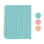 Riley's Planner 2024-2025 Academic Year, 18-Month Academic Weekly Planner - Deco Weekly & Monthly Agenda Planner, Flexible Cover, Notes Pages, Twin-Wire Binding (20 x 15 cm, Teal)