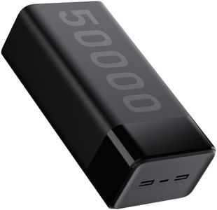 Ambrane 50000mAh Powerbank, 20W Fast Charging, Triple Output (2 USB & 1 Type C), PD, Quick Charge for iPhone, Android & Other Devices, Made in India + Type C Cable (Stylo Max 50k, Black)