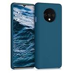 kwmobile Case Compatible with OnePlus 7T Case - TPU Silicone Phone Cover with Soft Finish - Teal Matte