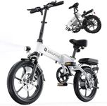 isinwheel U3 Electric Bike for Adults, 500W Folding Ebike Upto 72Km & 30Km/h, 3A Fast Charger for 36V 7.8Ah Battery, Leisure Commuting Bike with Soft Rear Seat & Front Fork Suspension