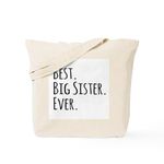 CafePress Best Big Sister Ever Tote Bag Natural Canvas Tote Bag, Reusable Shopping Bag