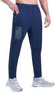 EZRUN Men's Joggers Stretch Athletic Workout Golf Pants Quick Dry Work Sweatpants Running Gym Hiking Track Pants Navy