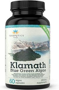 Premium Klamath Blue Green Algae - More Powerful Than Spirulina and Chlorella Supplements | Pure Chlorophyll Rich SuperFood, Sourced from Organic Klamath Lake, 500mg, 60 Vegan Capsules