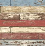 Brewster Home Fashions 2704-22319 Levi Red Scrap Wood Wallpaper