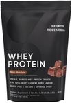 Sports Research Whey Protein Isolate - Sports Nutrition Protein Powder 25g per Scoop - 2lb Bag Whey Protein - Dutch Chocolate Bulk Protein Powder, 25 Servings