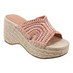 Marc Fisher LTD Women's Zakki Wedge Sandal, Pink 660, 6