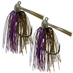 Reaction Tackle Tungsten Swim Jig for Bass Fishing - 3/8 oz Green Pumpkin/Purple