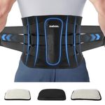 Lower Back Support Belt for Men: Back Brace for Women with 3 Removable Lumbar Pad - Adjustable Breathable Lumbar Supports Belts with 6 Metal Stays - Back Braces for Waist Sacroiliac Sports Size M