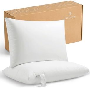 DISANGNI Pillows Set of 2, Fluffy Down Alternative Bed Pillows for Sleeping, 2 Pack for Back, Stomach, and Side Sleepers (Standard - 20" x 26" (Pack of 2))