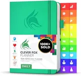 Clever Fox Planner Daily – Undated Agenda & Daily Calendar to Boost Productivity & Hit Your Goals – Gratitude Journal Personal Daily Organizer – 5.8x8.3'', Lasts 6 Months, Emerald (Daily)