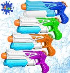 DraMosary Water Guns for Kids - 4 Pack Brightly Colored Water Pistols Squirt Guns Toy with Long Range for Boy Girl Water/Swimming Pool/Beach/Yard/Outdoor Play