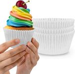 APSAMBR®-100 Piece White Standard Size White Cupcake Paper/Baking Cup/Cup Liners, Cupcake Paper (White,11 CM) - Pack of 100